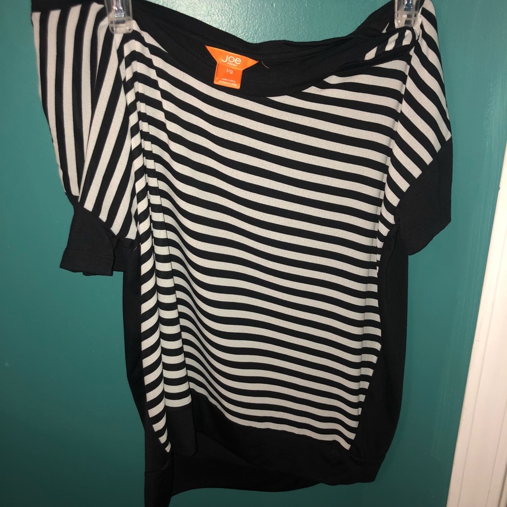 Black And White Short Sleeve Top
